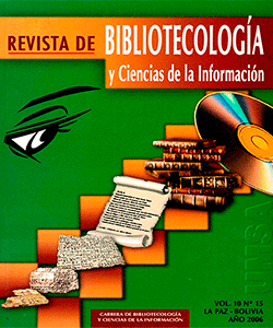 REVISTA DE BIBLIOTECOLOGÍA Y CIENCIAS DE LA INFORMACIÓN VOL. 10 - Nº 15