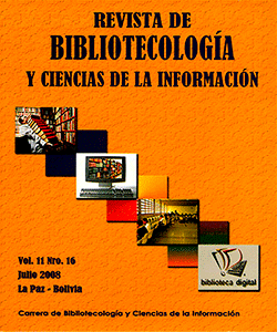 REVISTA DE BIBLIOTECOLOGÍA Y CIENCIAS DE LA INFORMACIÓN VOL. 11 - Nº 16